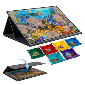 Becko US tilting puzzle board with six trays keeps pieces organized during play