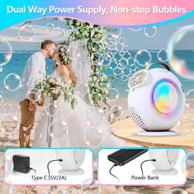 BEDAIL Bubble Machine includes 50 ml solution for quick setup.
