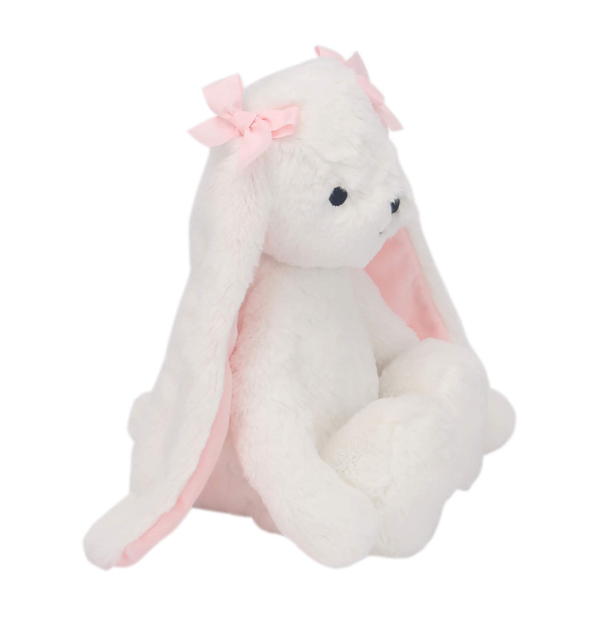 Bedtime Originals Snowflake bunny highlighting pink bows for charming nursery decor