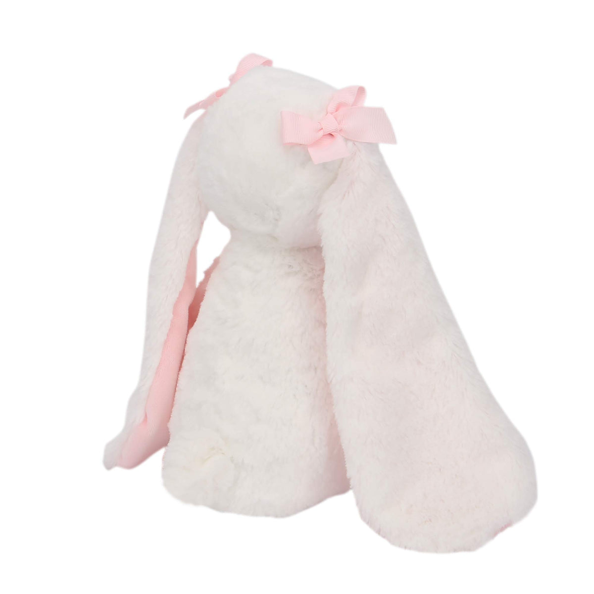 Bedtime Originals Snowflake bunny pink velour inner ears add soft tactile detail