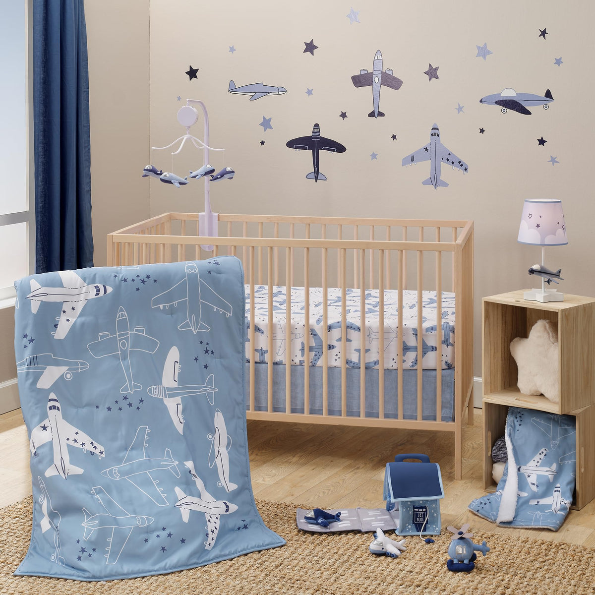 Bedtime Originals plush airport playset sparks imaginative travel stories.