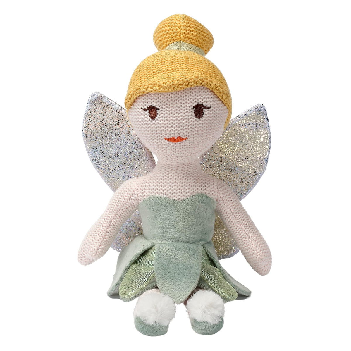 Bedtime Originals Tinker Bell stands 12.5 inches tall for cuddly display.
