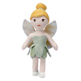 Bedtime Originals Tinker Bell plush knit toy with cozy cotton sweater knit.