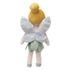 Bedtime Originals Tinker Bell shoes feature white pom poms for charm.