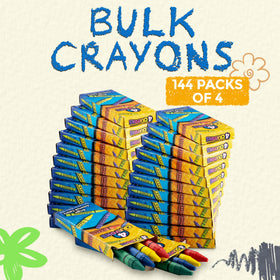 Bedwina bulk crayons 144 pack four packs, perfect for party favors and classroom activities