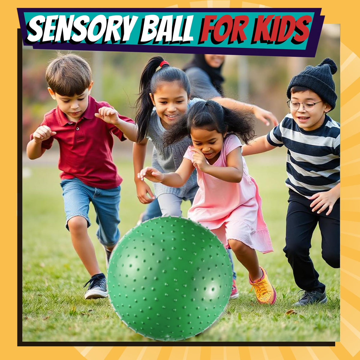 Bedwina 5-pack deflated knobby balls, ready to inflate and play.