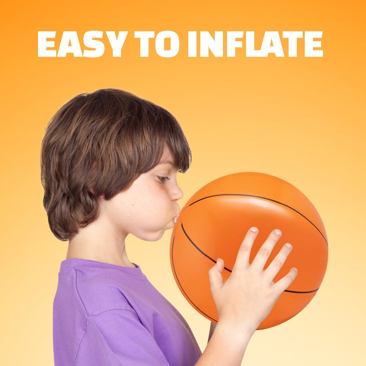 Bedwina easy-inflate valve beach balls for quick setup by the pool.