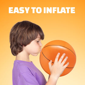 Bedwina easy-inflate valve beach balls for quick setup by the pool.