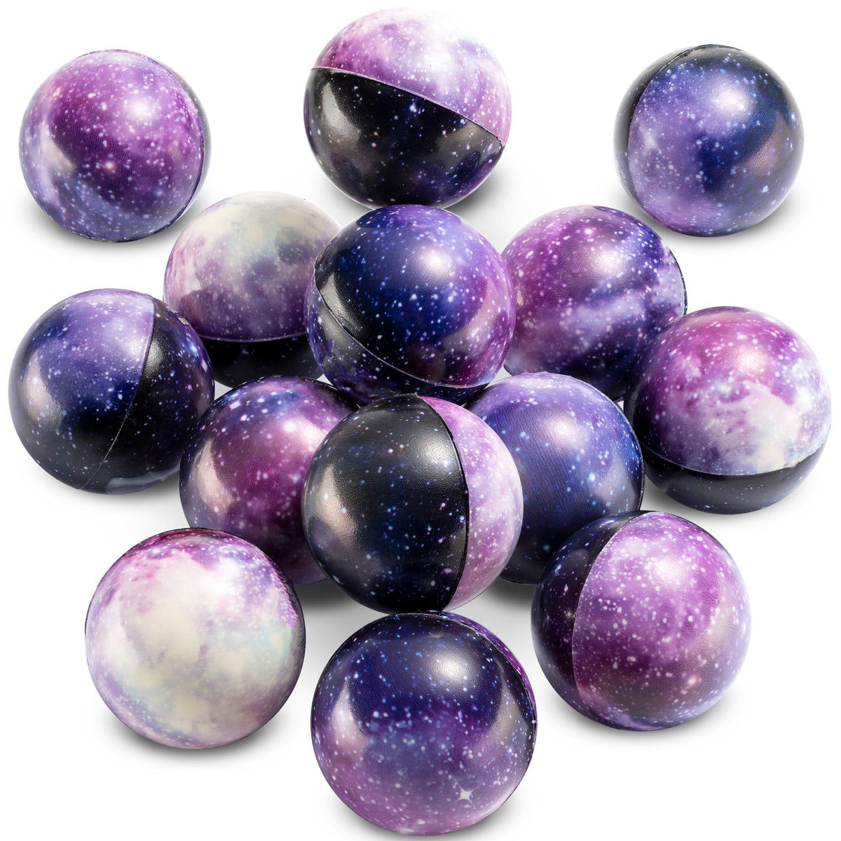 Bedwina Galaxy stress balls 50-pack in cosmic colors for sensory play and fidget relief