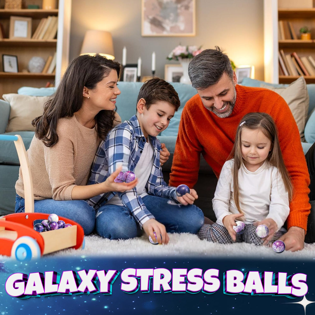 Bedwina galaxy stress balls cosmic theme for imaginative play and focus