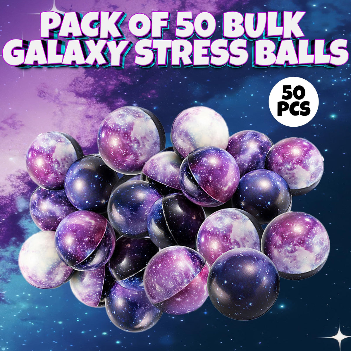 Bedwina galaxy stress balls ideal for party favors and classroom activities