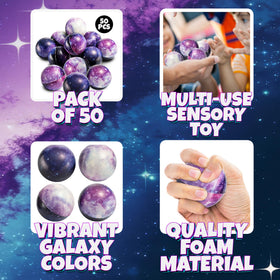 Bedwina galaxy stress balls squishy fidget for small hands and party favors