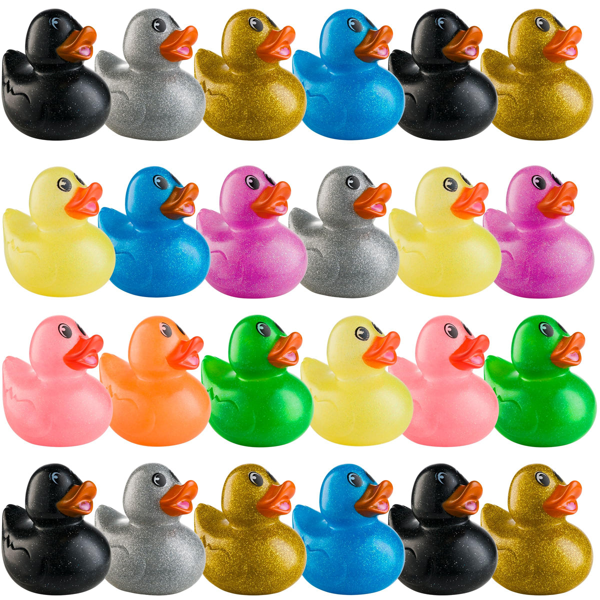 Bedwina glitter rubber ducks for jeep ducking on a hood or dashboard.