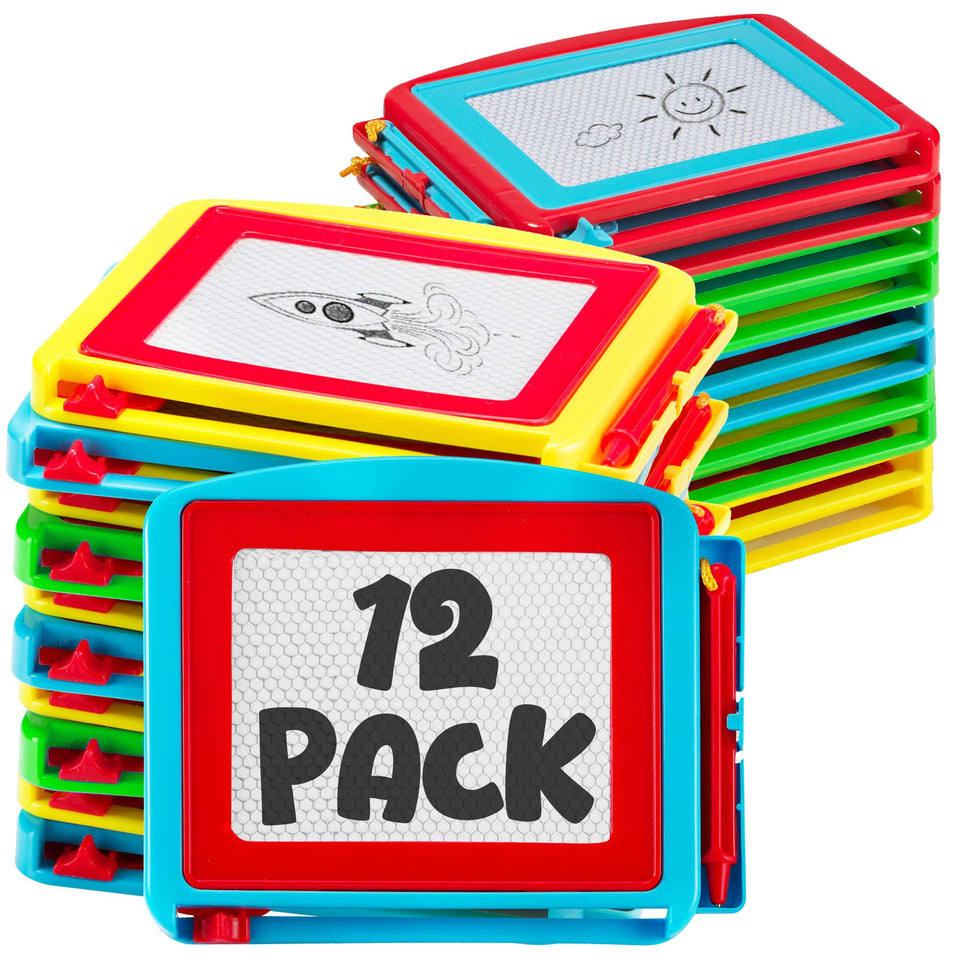 Bedwina magnetic drawing board pack of 12 in bright colors for collaborative creativity.