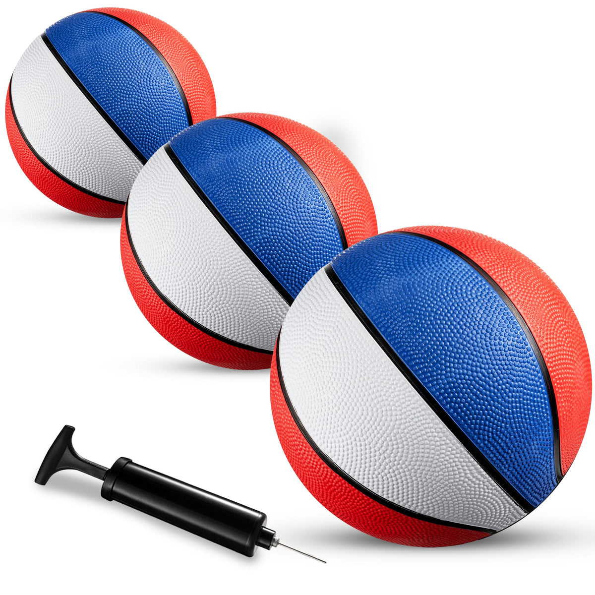 Bedwina mini basketball set offers durable, lightweight design for young players.