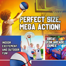 Bedwina mini basketball 7in with pump is ideal for quick setup.