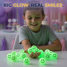 Bedwina glow-in-the-dark balls illuminate during evening play sessions.