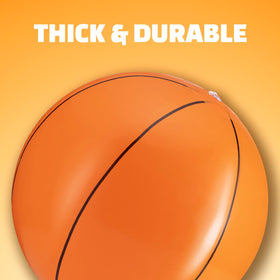 Bedwina orange inflatable balls, 16 inches, easy to catch and throw.