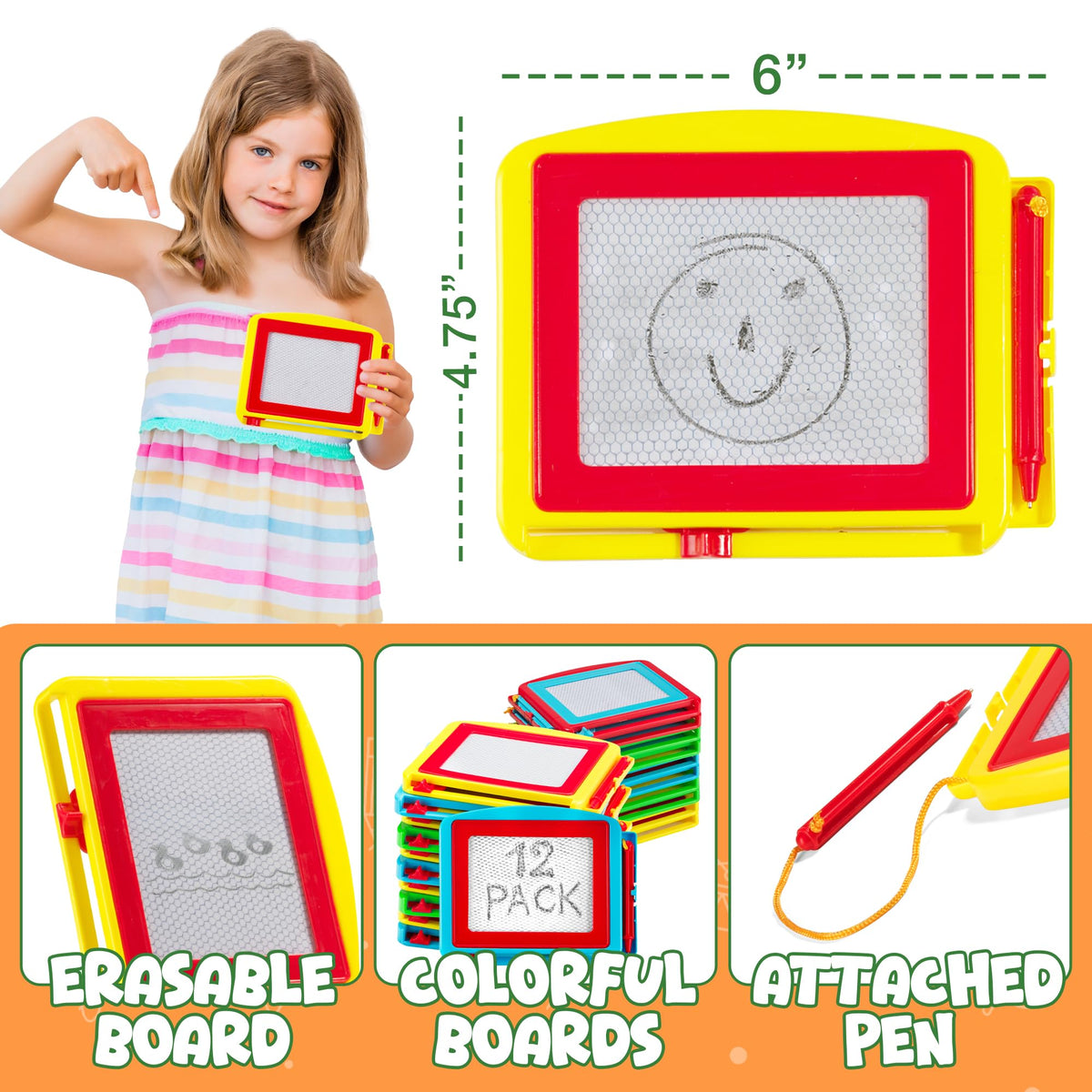 Bedwina party favors mini doodle boards ideal as classroom prizes.