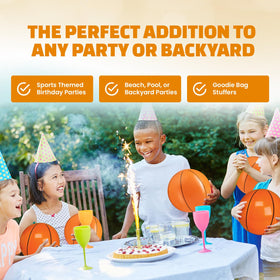 Bedwina pool party favorite inflatable basketballs for kids and teens.