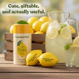 Fun, practical present: Bee LemonAid lemon stress ball.