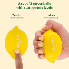 Two LemonAid balls offering soft and firm squeeze levels for versatility.