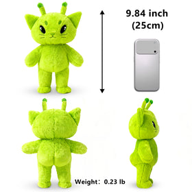 Beeadore Alien Cat Plush head-rotation enables versatile poses.