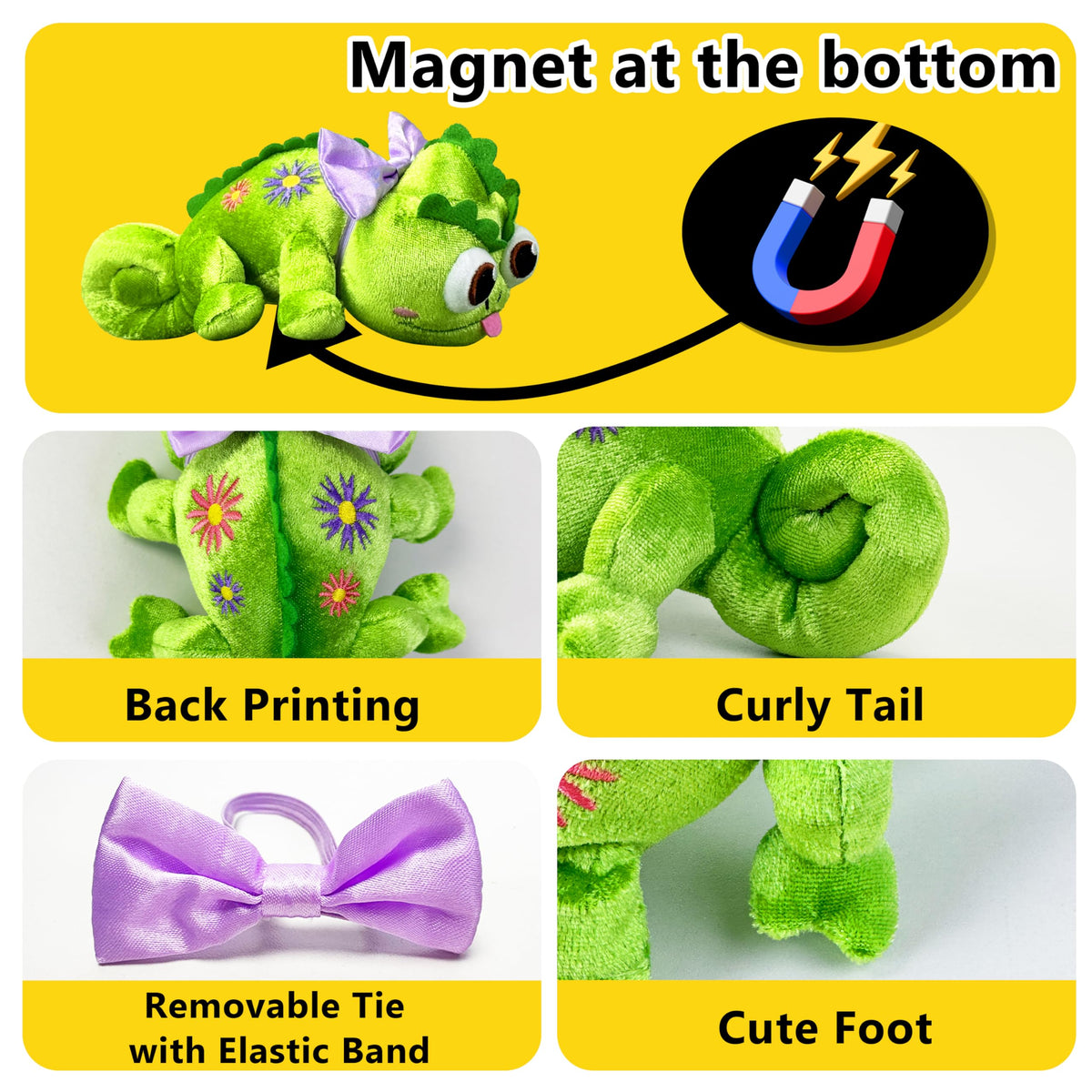 Beeadore Chameleon Metal Sheet Attachment enables simple clothing grip.