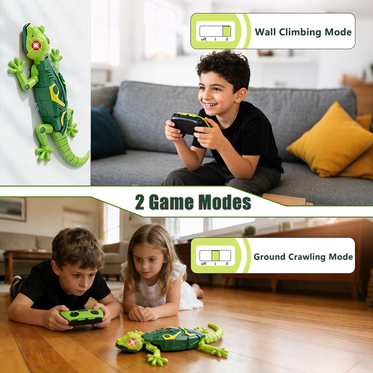 BEEBOY remote control action showing 360° spins and wall climbing fun