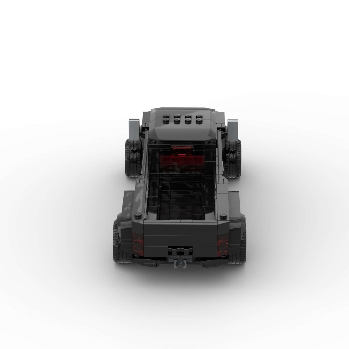 BeeEtMoc Truck MOC Racing Car assembled length showing 9-inch size.