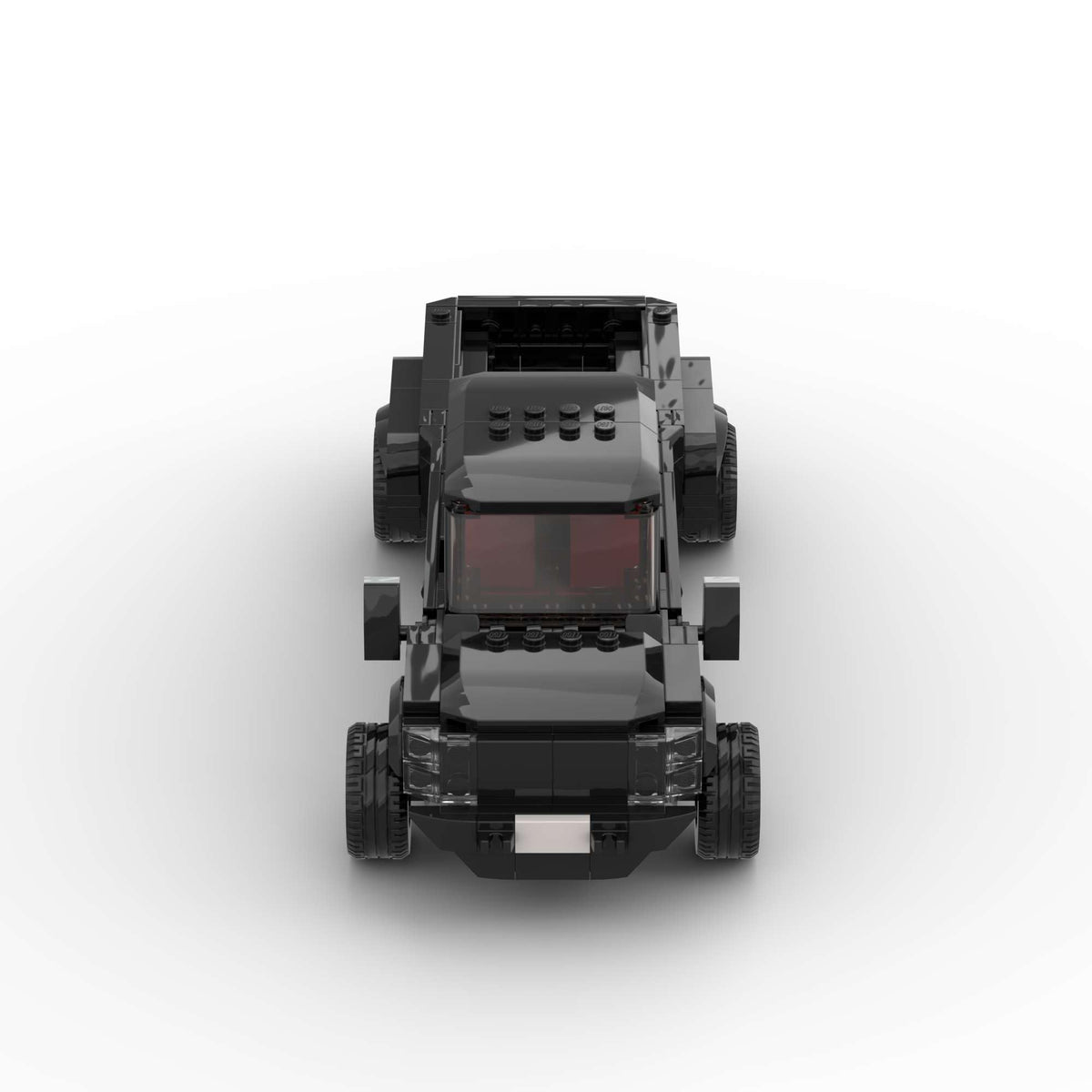 BeeEtMoc Truck MOC Racing Car open doors for interactive storytelling.