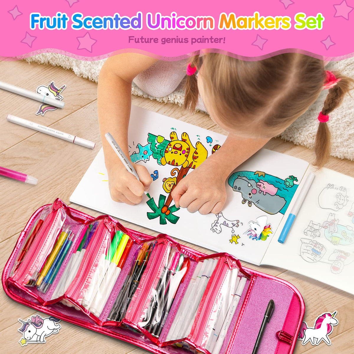 Beefunni washable markers double-ended 12 pack ready for quick sketches