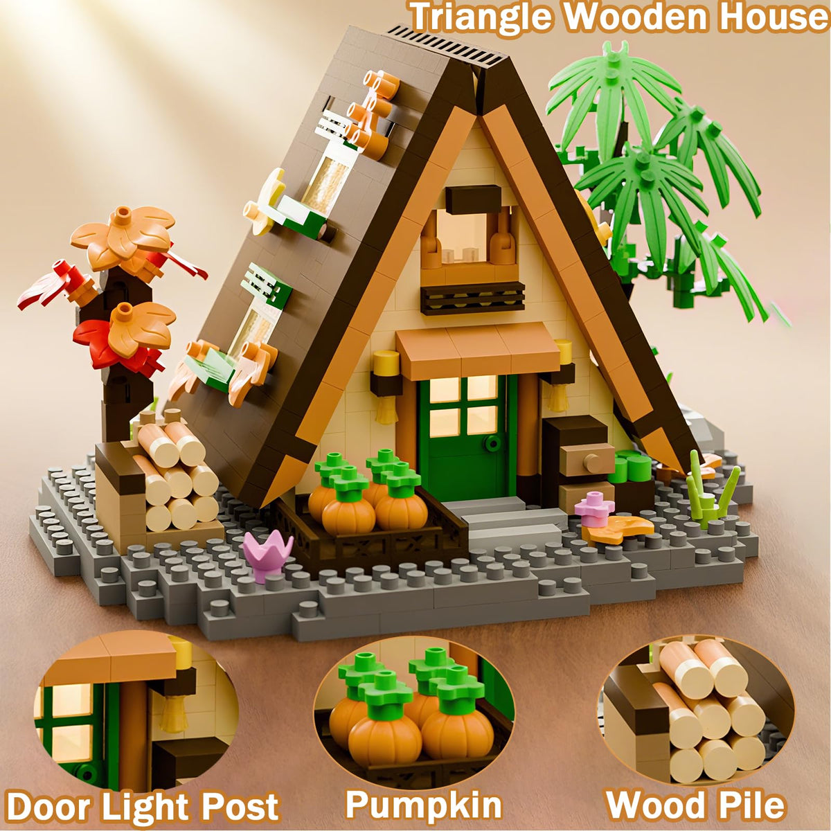 Beego double A-frame mountain cabin with spiral staircase for adventure