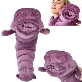 Beego Jujutsu Toji Caterpillar plush pillow full view, 29.6-inch length for display and comfort