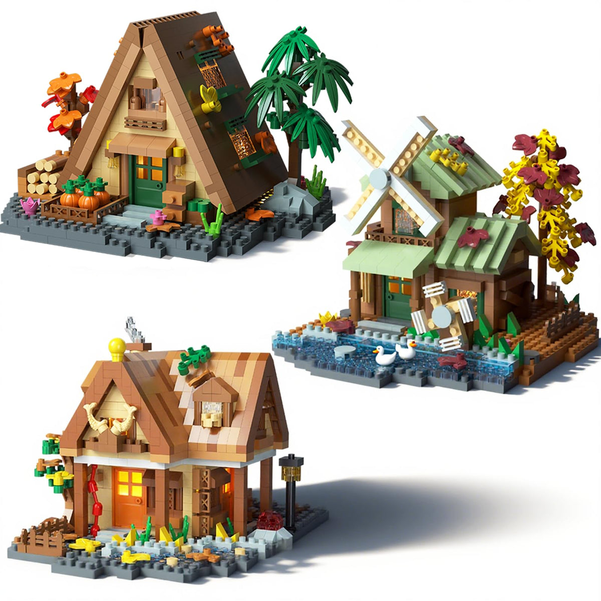 Beego windmill-roof cottage shown with dynamic play and scenic details