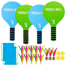 Beeplove beach paddle set front view for sunny outdoor play
