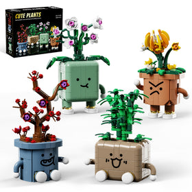 BeepZipp 4 pot interchangeable botanicals kit for a playful desk display