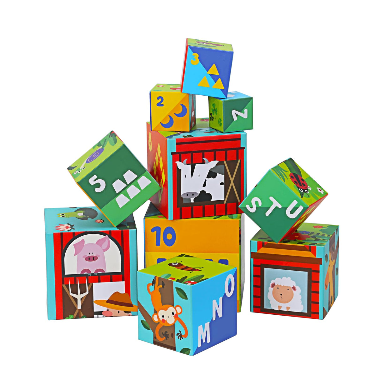 Beeqoo blocks support color and shape recognition through interactive play.