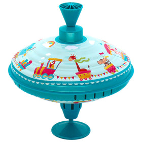 Beeqoo Humming Top front view with a large 7.9-inch size for easy grasp.
