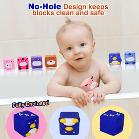 Beeqoo Soft Baby Blocks colorful shapes boost grasping and color recognition.