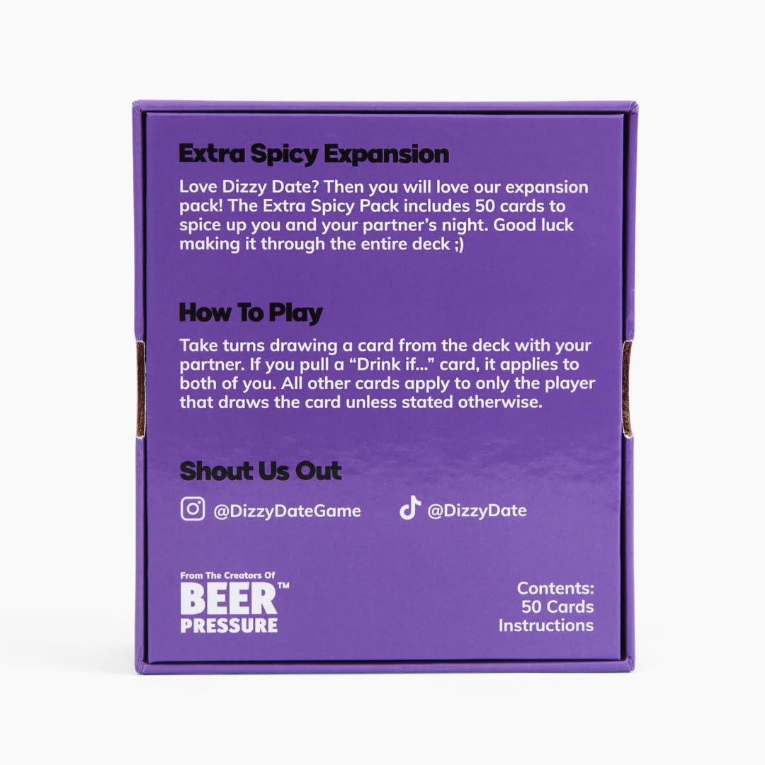 Beer Pressure Dizzy Date deck of 50 spicy cards spread on table for play