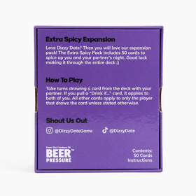 Beer Pressure Dizzy Date deck of 50 spicy cards spread on table for play