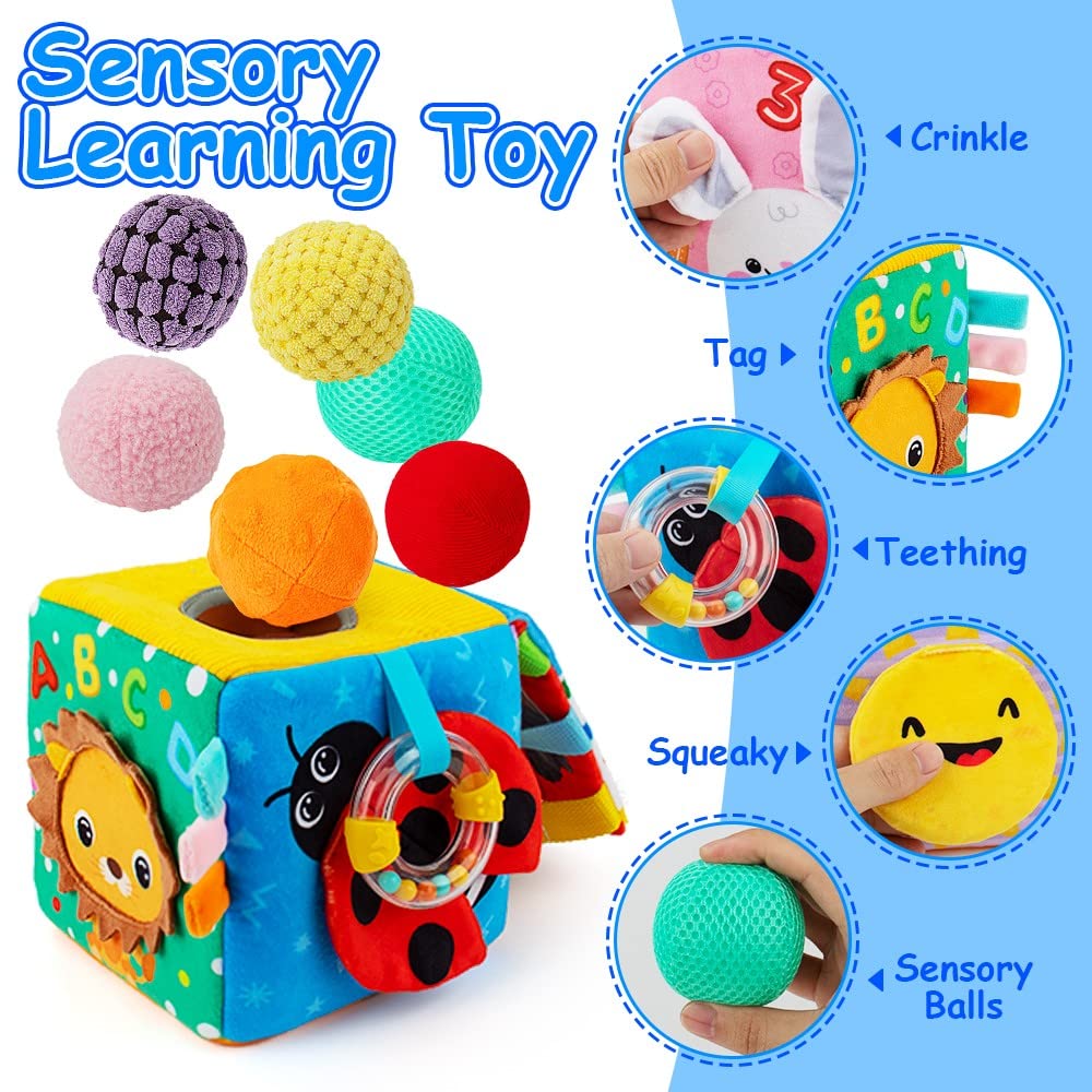 Beetoy Sensory Busy Cube buckles and zipper for fine motor practice