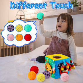 Beetoy Sensory Busy Cube teether and rattle for soothing play