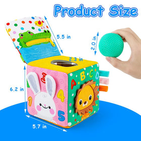 Beetoy Sensory Busy Cube turn-it-over panel invites new activities