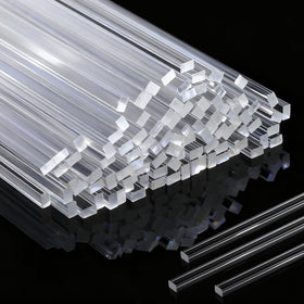 Beeveer 12-inch flat clear sticks for cake toppers, durable and reusable for desserts.