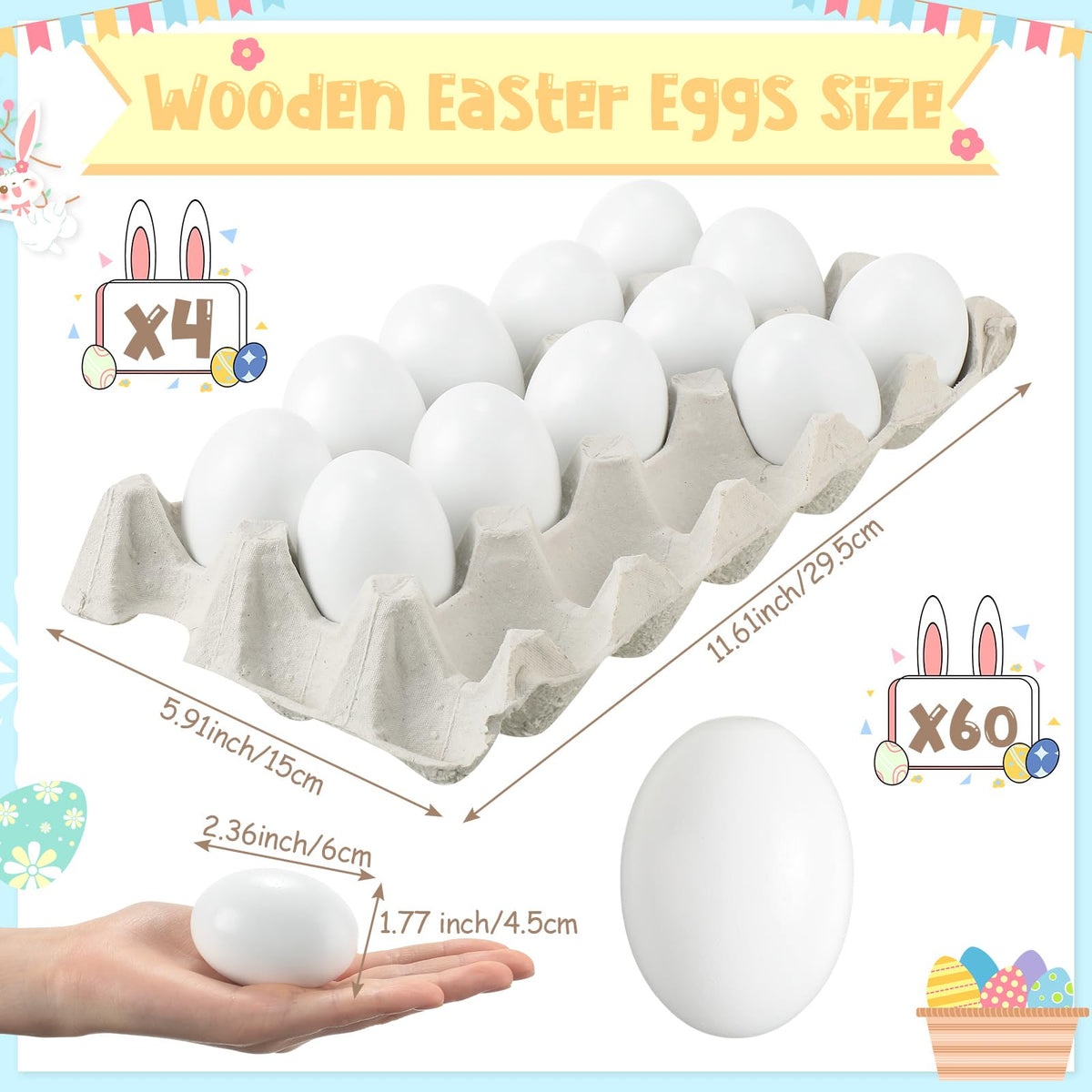 Beeveer blank egg cartons, sturdy and reusable for storage and organization.