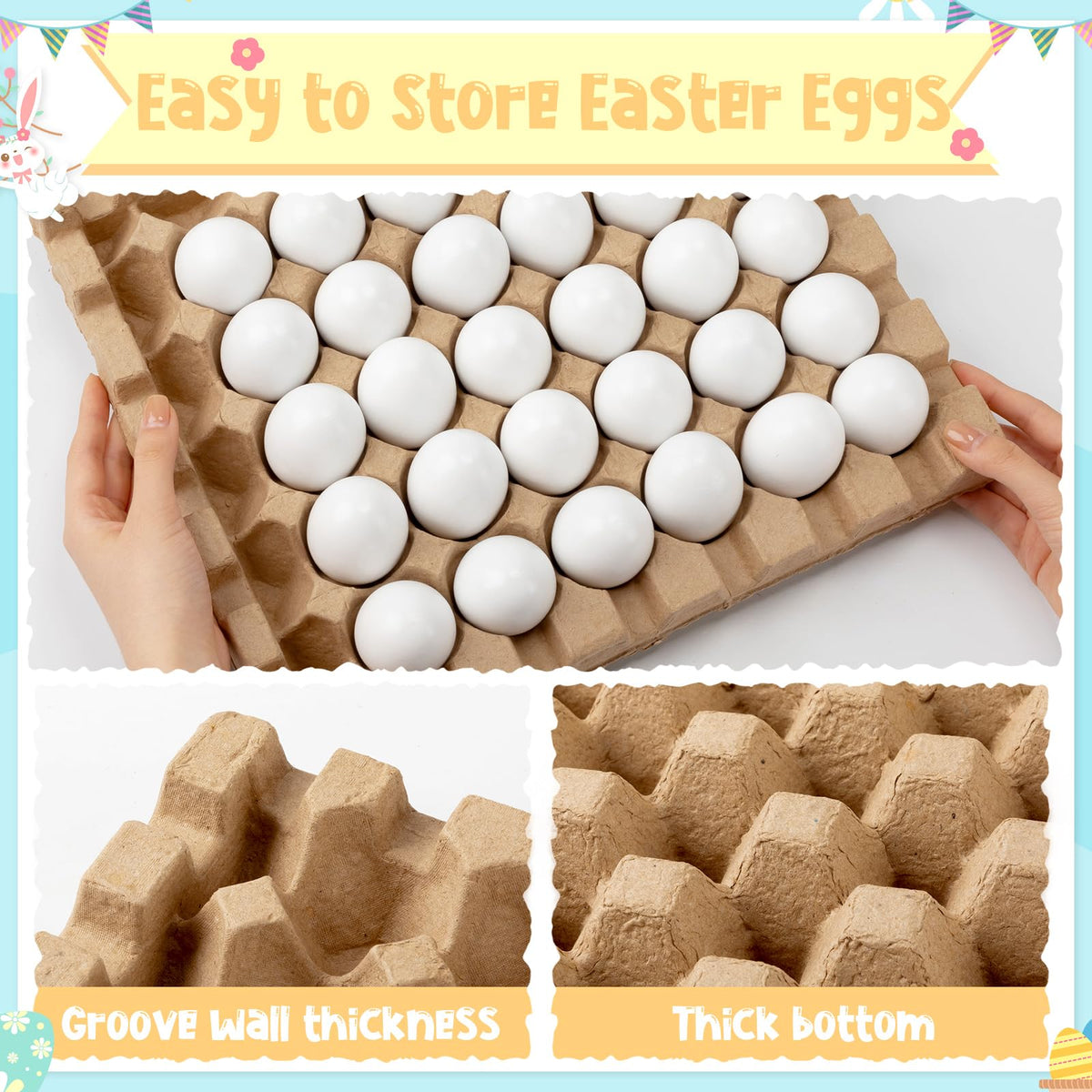 Beeveer 30-slot egg holder keeping eggs neatly organized