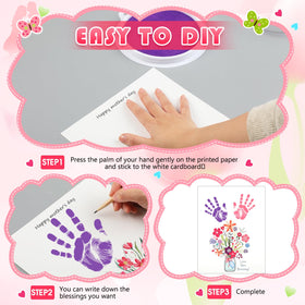 Beeveer handprint craft frame assembly for display-ready keepsake
