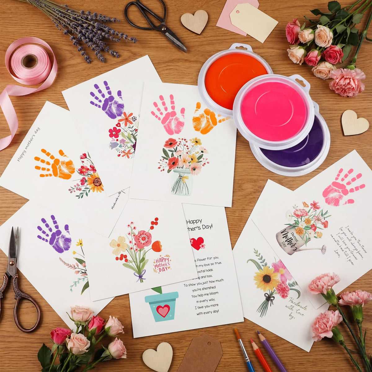 Beeveer handprint craft stamps for decorative designs